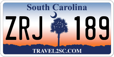SC license plate ZRJ189