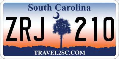 SC license plate ZRJ210