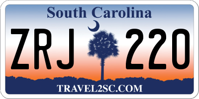 SC license plate ZRJ220