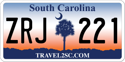 SC license plate ZRJ221