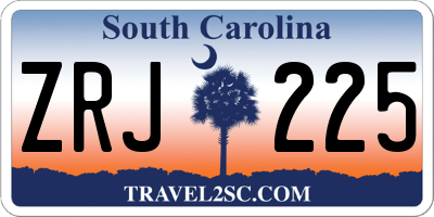 SC license plate ZRJ225