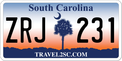 SC license plate ZRJ231