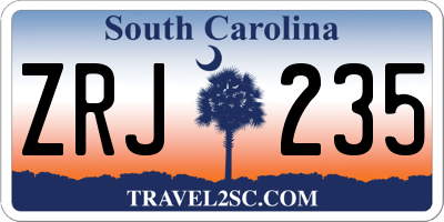 SC license plate ZRJ235