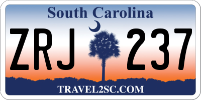 SC license plate ZRJ237