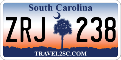 SC license plate ZRJ238