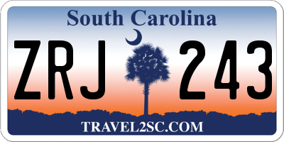 SC license plate ZRJ243