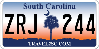 SC license plate ZRJ244