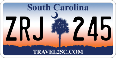 SC license plate ZRJ245