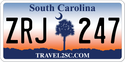 SC license plate ZRJ247