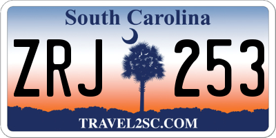 SC license plate ZRJ253