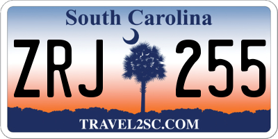 SC license plate ZRJ255