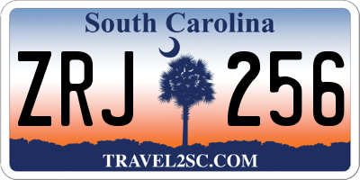 SC license plate ZRJ256