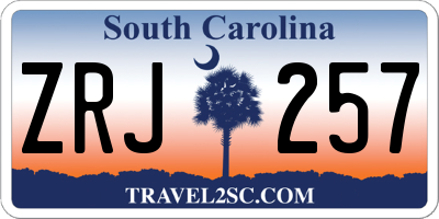 SC license plate ZRJ257