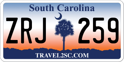 SC license plate ZRJ259