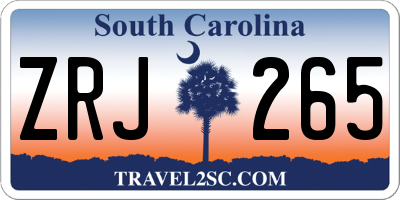 SC license plate ZRJ265
