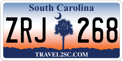 SC license plate ZRJ268
