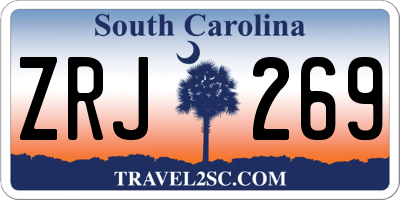 SC license plate ZRJ269