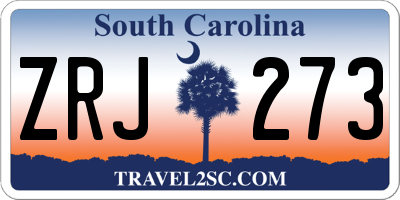 SC license plate ZRJ273
