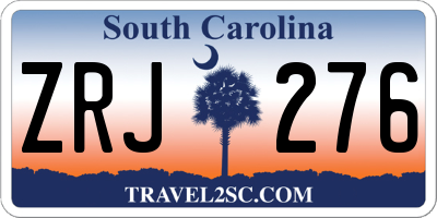SC license plate ZRJ276