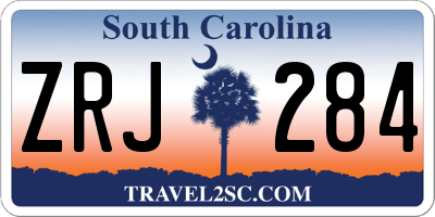 SC license plate ZRJ284