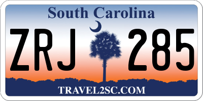 SC license plate ZRJ285