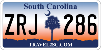 SC license plate ZRJ286