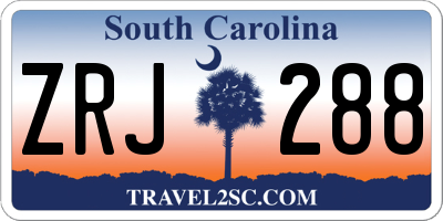 SC license plate ZRJ288