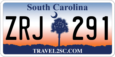 SC license plate ZRJ291