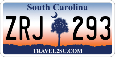 SC license plate ZRJ293