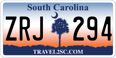 SC license plate ZRJ294