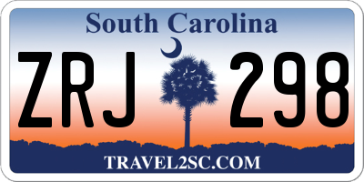SC license plate ZRJ298