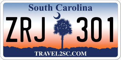 SC license plate ZRJ301
