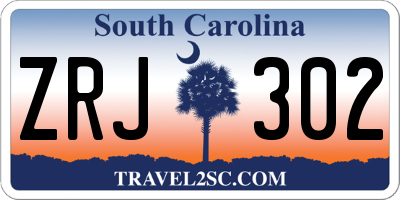 SC license plate ZRJ302