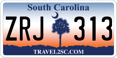 SC license plate ZRJ313