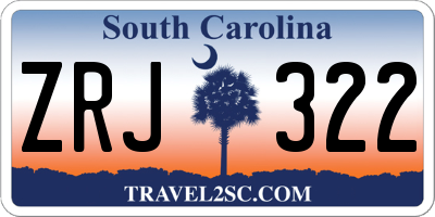 SC license plate ZRJ322