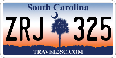 SC license plate ZRJ325