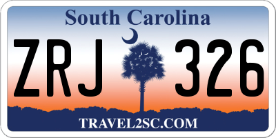 SC license plate ZRJ326