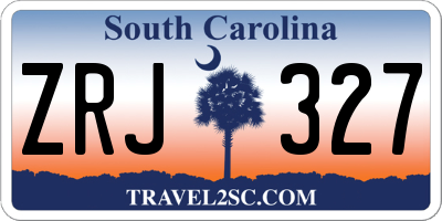 SC license plate ZRJ327