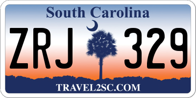 SC license plate ZRJ329