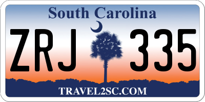 SC license plate ZRJ335
