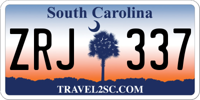 SC license plate ZRJ337