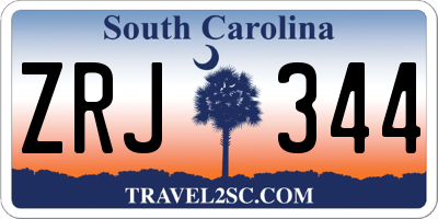 SC license plate ZRJ344