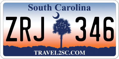 SC license plate ZRJ346