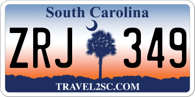 SC license plate ZRJ349