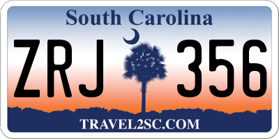 SC license plate ZRJ356