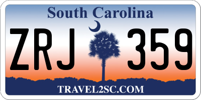 SC license plate ZRJ359