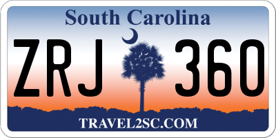 SC license plate ZRJ360
