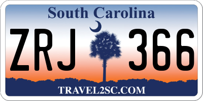 SC license plate ZRJ366