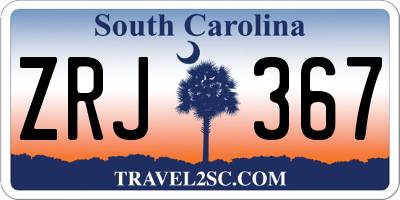 SC license plate ZRJ367