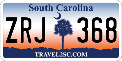 SC license plate ZRJ368